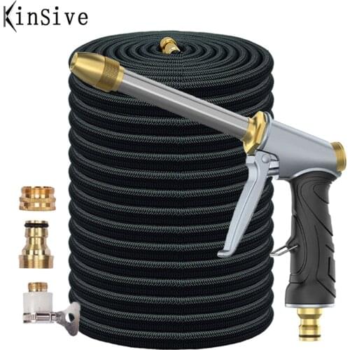 Flexible Expandable Watering Hose For Garden Brass Water Gun Mangueras Para Jardin High Pressure Car Washer Sprinkler Irrigation