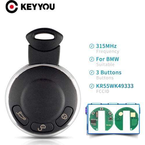 KEYYOU 5pcs KR55WK49333 315 / 868MHz ID46 PCF7953 Car Remote Smart Key For BMW MINI COOPER S ONE D CLUBMAN COUNTRYMAN CABRIO