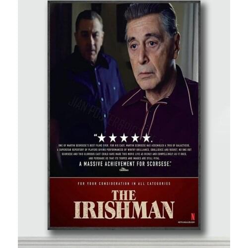 NJ150 The Irishman Movie 2 Silk Posters and Prints wall art Art Poster Home Decor