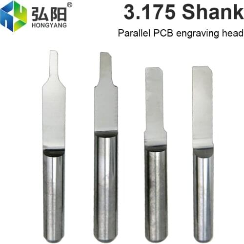 1pc 3.175mm Parallel Carbide PCB Engraving Head Tungsten Steel End Mill CNC Milling CEL Milling Cutter For Plastic Wood