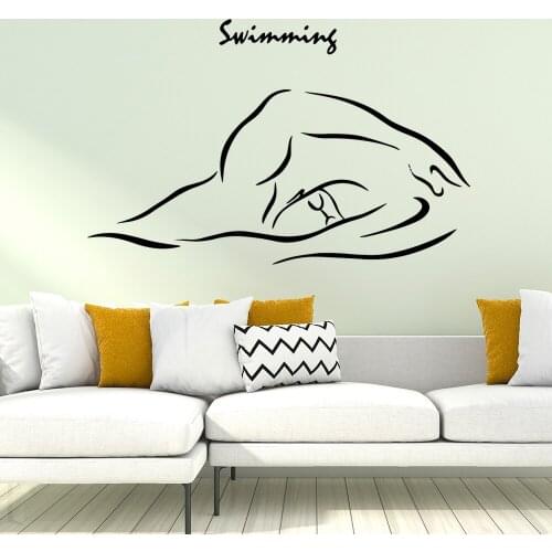 Pretty swimming Wallpaper Home Decoration Wall Sticker For Living Room Kids Room Waterproof Wall Art Decal