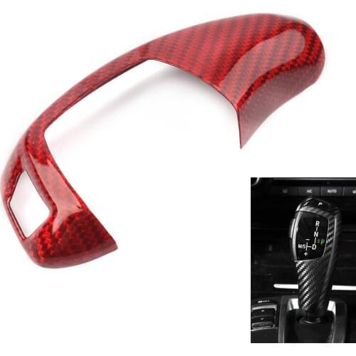 Red ABS Car Gear Shift Knob Cover Panel Decal For BMW 1 2 3 4 5 Series F20 F21 F23 F24 F31 F32 F34 F01 F10 E70 E71