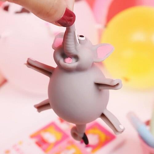 Creative Soft Rubber Inflatable Chicken Hippo Pop Up Animal Blow Balloon Animal Stress Relief Squeeze Toy Prank Gift Squishy