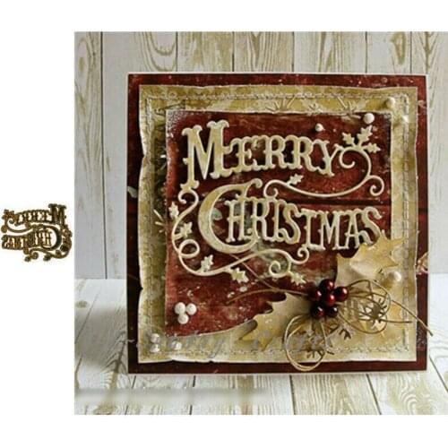 L-Sunday Crafts Die Cuts New Merry Christmas Metal Cutting Dies Stencils Scrapbooking Embossing Cardmaking Paper Crarfts