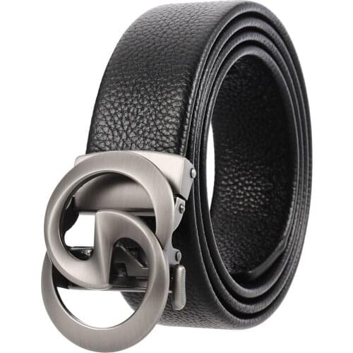 Men Buckle Jeans Belt Automatically belt buckles for mens Buckle belts Strap Jeans mens belts LY136-23031-5 luxury designer