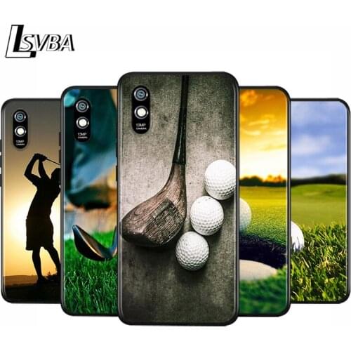Anti-Fall Soft Black Cover Golf Balls sport For Xiaomi Redmi 10X 5G 9C 9A 9 K20 8A 8 7A 7 S2 6A 6 Matte Phone Case