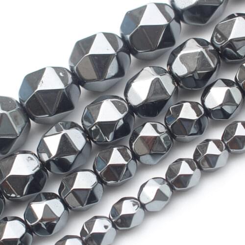 Natural Hematite 24Surfaceted Faceted beads 15inch ,100% Natural Stone Guarantee