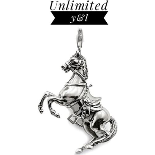 War Horses Charm Pendants for Necklace Men Thomas Style Silver Steed Fashion DIY Jewelry Making Accessories 2018 New Arrivals