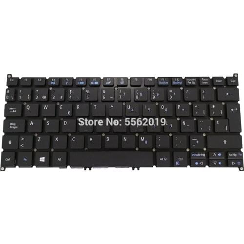 OVY SP Replacement keyboards for Acer Aspire spin 1 SP111 31 black laptops keyboard Spanish LA big enter key layout Genuine new