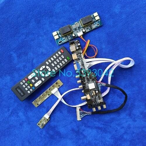 Fit LM170E01 (A4)/(A5)(D4)/(A5)(KE) 30-Pin LVDS digital 3663 DVB-C 4CCFL AV USB 1280*1024 display controller drive card kit