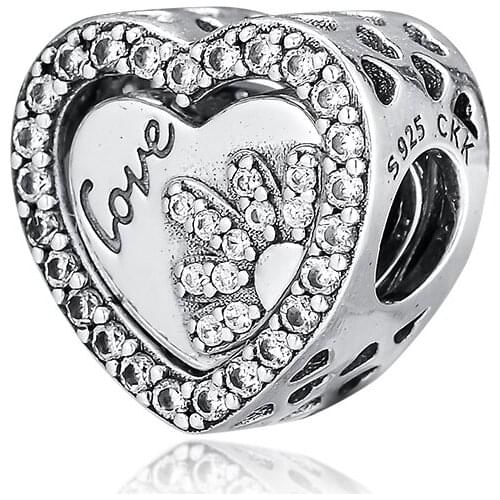 Fits for Pandora Charms Bracelets Necklaces 100% 925 Sterling Silver Jewelry Dazzling Daisy In your Heart Beads Free Shipping