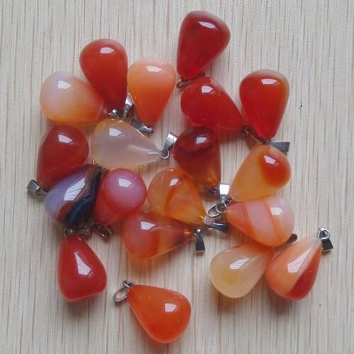 2018 new fashion top quality natural onyx round water drop charms pendants fit jewelry making 50pcs/lot Wholesale free shipping