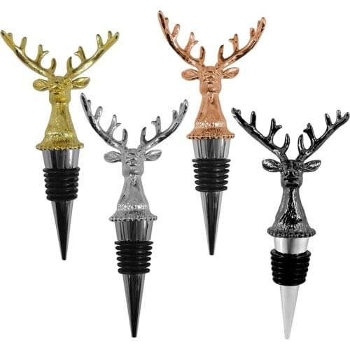 Wine Bottle Stopper Zinc Alloy Bottle Preserver Animal-Shaped Dustproof Sealing Wine Cover Wine Freshness Stopper Bar Tools