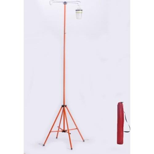 Height Adjustable Foldable Outdoor Camping Lighting Double-End Bracket Lantern Stand Shelves Supporto Leggero Mensola