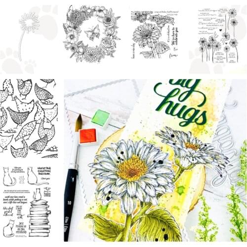 Animals Plants Flowers Leaves Cutting Dies & Stamps Scrapbook Dariy Decoration Stencil Embossing Template DIY Greeting Card