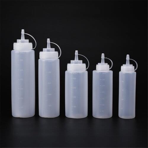Squeeze Squirt Condiment Bottles With Cap Lid Salad Sauce Dispenser Bottles Olive Oil Gravy Boats Ketchup Cruet Storage