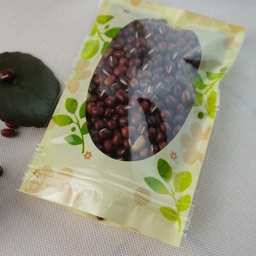 22X30cm,100 X Transparent zip lock bag with printing - Reclosable high clear plastic bags with flower printed, Self-sealed pouch