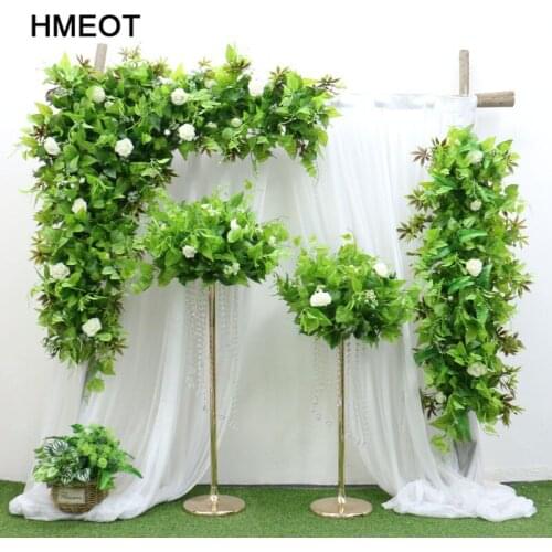 HMEOT wedding backdrop decorgreen plants flower arch party flower arrangement row shop window display photo props flower ball