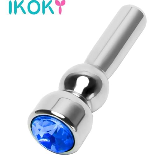 IKOKY Stainless Steel Catheters Sounds Diamond Sex Toys for Men Masturbator Urethral Dilators Penis Plug Male Chastity Device