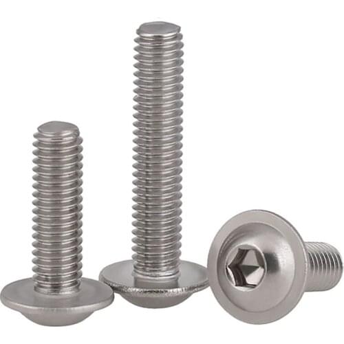 Flanged Socket Button Head Screws A2 Stainless Allen Bolts Screw M3 M4 M5 M6