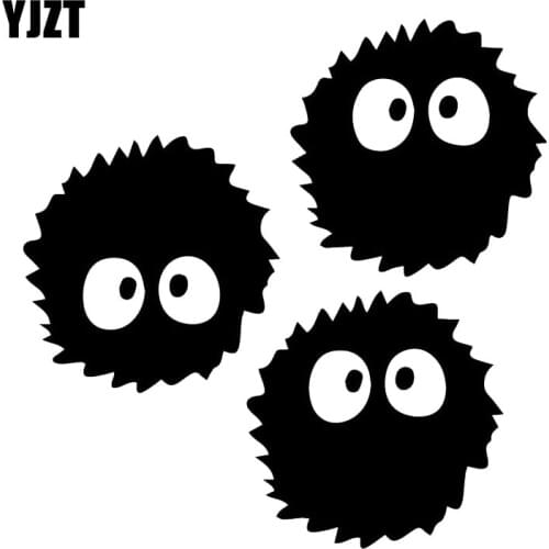 YJZT 16.7X16.9CM Dust Ball Soot Sprite Funny Car Sticker Trunk Bumper Decoration Decals C25-0400