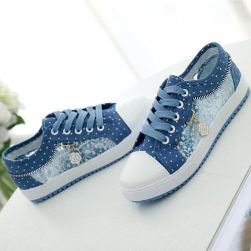 Womens Casual Shoes Summer Fashion Low Top Womens Sneakers Hollow Out Breathable Mesh Low Female Casual Canvas Shoes rt65