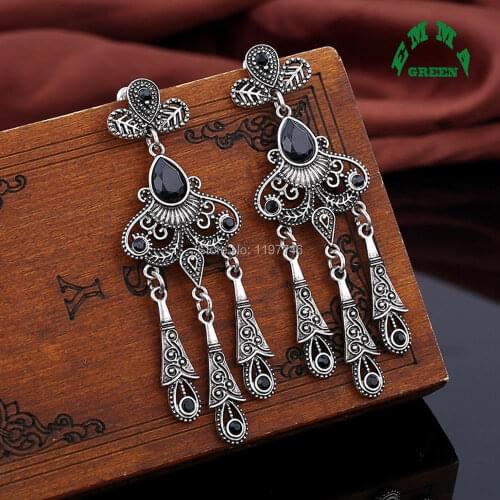 Bohemia Long Dangle Beads Hanging Fringing Drop Earrings New for Women Statement Ethnic Earring bijouterie Jewelry