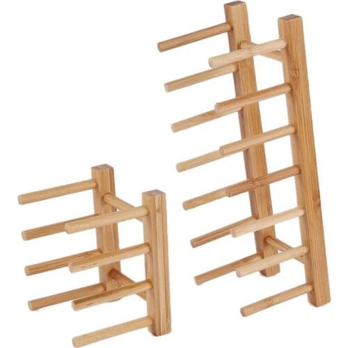 1PC wooden Sink Bowl Plate Dish Drainer Rack Pot Lid Cover Holder Storage Shelf Rack