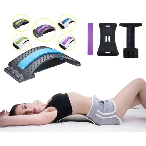1Pcs Back Stretcher Unisex Support Spine Pain Relief Care Posture Corrector Relax Lumbar Retractor Waist Strain Massager