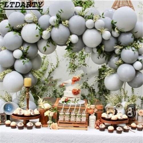 200pcs 5/10/12 inch matt gray balloon birthday decoration wedding room layout supplies balloon arches Globos