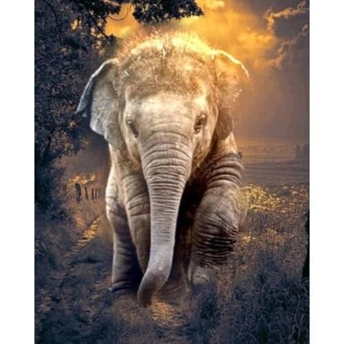 Diamond Painting Animal Africa Elephant 5d Diy Mosaic Full Square Round Drill Diamant Of Rhinestone Daimond Embroidery Pictures