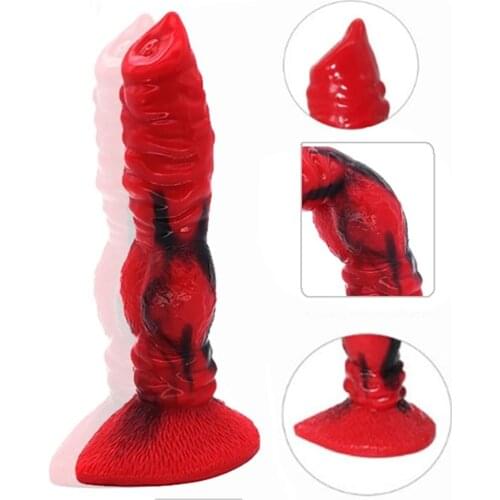 21*5cm Wolf Dog Dildo Huge Penis Anal Plug Sex Toys for Women Pants For Lesbian Anal Dildo G-spot Vaginal Anus Dilator Sex Shop