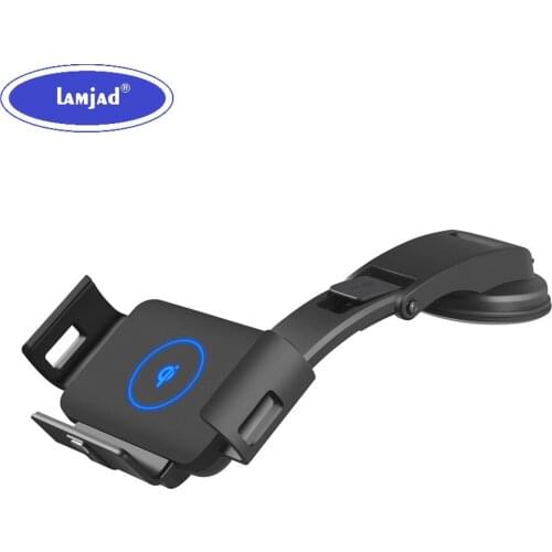Free Shipping Automatic Clamping Car Wireless Charger for Samsung Galaxy Fold Note S20 S9 iPhone Max Air Vent Mount Phone Holder