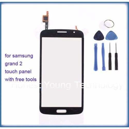 White and black front outer glass lens touch screen with digitizer for Samsung Galaxy grand 2 Duos G7106 G7102 G7105 G7108