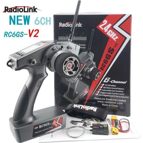 Free shipping RadioLink RC4GS/RC6GS V2 R7FG R6FG Channels 6CH Dual Mix Programmable 600M 400M Ground Distance Gyro Integrated