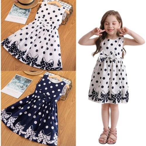 Spring Sleeveless Princess Girls Dress For Birthday Party Children Wedding Ball Dress Summer Kids Casual Clothing Dress Up