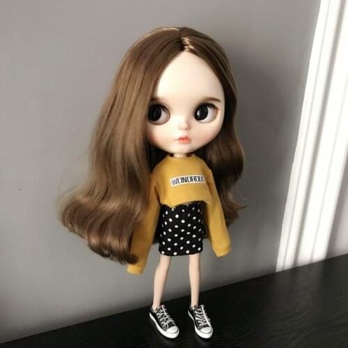 Blyth Doll Clothes Colors Hoodies+Skirt Barbies Dress outfit for 1/6 Doll Accessories(fit ob24,blyth,barbies,azone,1/6 dolls)