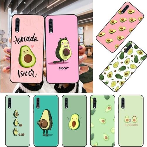 Phone Case For Samsung Galaxy A 50 51 71 70 80 7 5 10 40 20 30 41 21 S E Black Cover Funda Fashion Prime Luxury Lovely Avocado