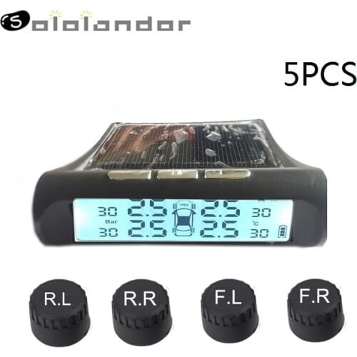 USB or Solar Charging Car TPMS Tire Pressure Monitoring System HD Digital LCD Display Auto Alarm tool Wireless 4 external Sensor