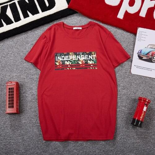 Men Big Size T shirt Japan Style Letter Hipster Summer Large Size Plus T-Shirt 6XL 7XL 10XL Short Sleeve Cotton Print Red