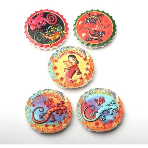 Hot sale Fuerteventura Style Tourist Travel Souvenir 3D Resin Decorative Fridge Magnet Craft GIFT