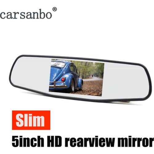 HD 5 Inch Car Rearview Mirror Display LCD TFT Color Screen Reversing Display 12V 24V Reversing Camera Parking Monitor
