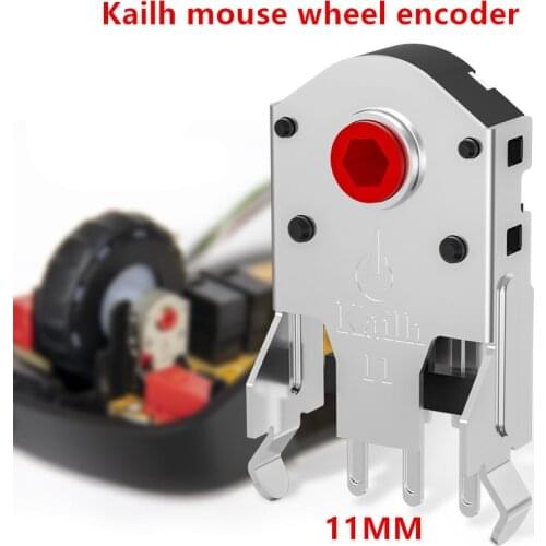 50Pcs Kailh 7/9/10/11mm Mouse Scroll Wheel Encoder 1.74 mm hole for PC Mouse alps encoder 300,000 times of rotary life