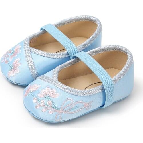 Floral Embroidery newborn baby Shoes Sneakers Autumn Baby Girl Prewalker Baby Shoes 0-18M Anti-Slip Toddler shoes