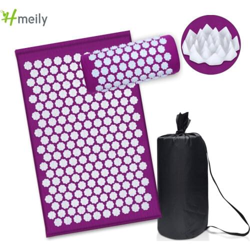 Pranamat Lotus Acupressure Yoga Cushion Back Fitness Massage Pillow Shakti Mat with Needle Kuznetsovs applicator Foot Massager