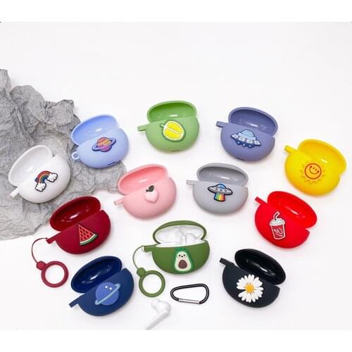 Cute Fresh Fruit Earphone Cover for Huawei Freebuds 4i Case TWS Bluetooth Wireless Headphone Charging Box Headset Silicone Case
