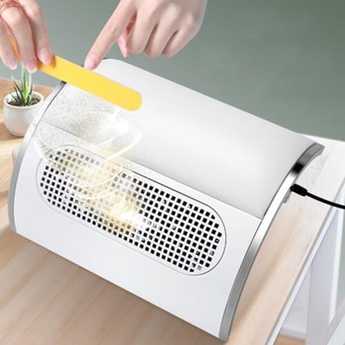 Powerful nail cleaner with 3 fan vacuum cleaner manicure tools and 2 dust bags for nail salon equipment