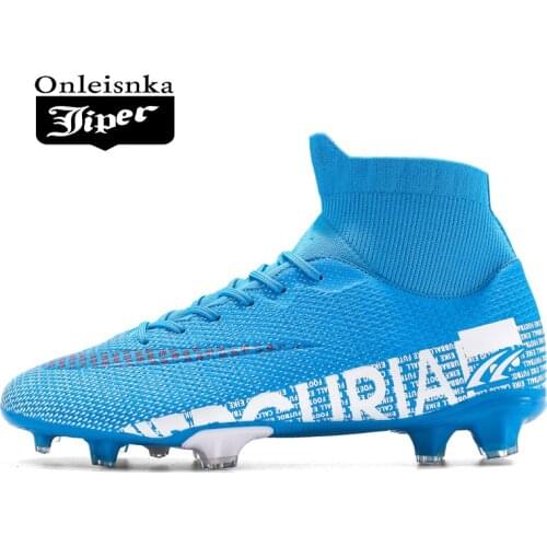 Men Soccer Shoes Adult Kids TF/FG High Ankle Football Boots Cleats Grass Training Sport Footwear 2020 Trend Mens Sneakers 35-45