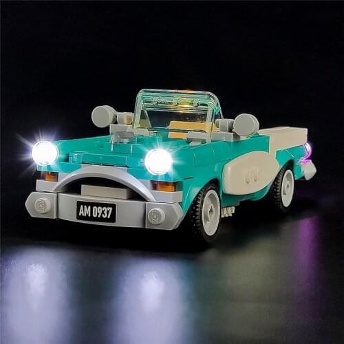 Vonado LED Lighting Set for 40448 Vintage Car Light Kit, Not Included the Building Block