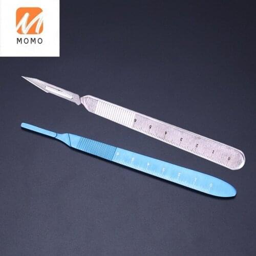 Stainless Steel Handle Carving Knife Handle Double Eyelid Blade Art Knife Mobile Phone Film Repair Tool